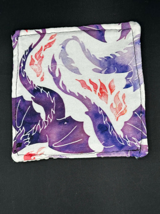 Purple Dragons on white background