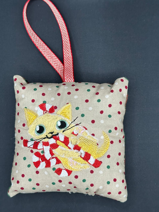 kitty - candy canes