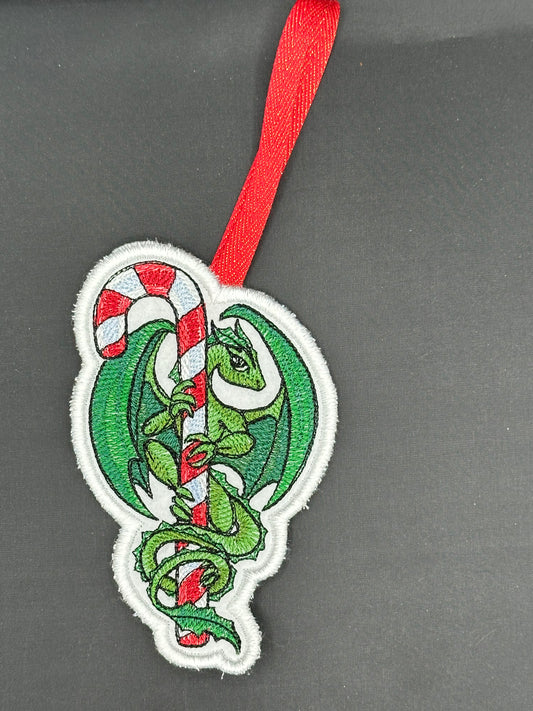Dragon and candy cane