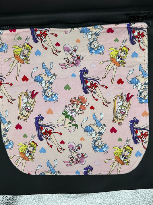 sailor moon - pink 12" purse flap
