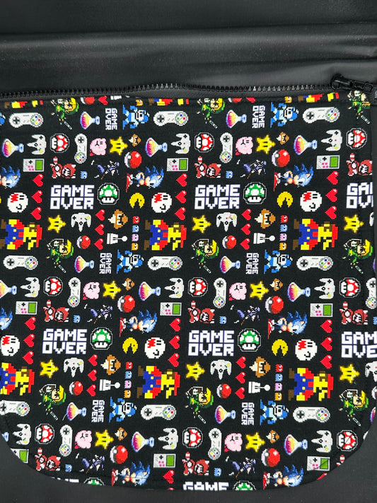 game over 12" purse flap