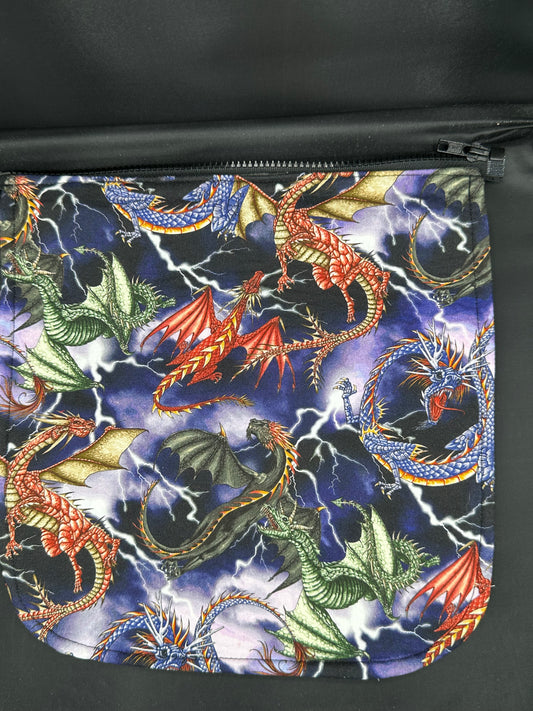 Dragons - lightening 12" purse flap
