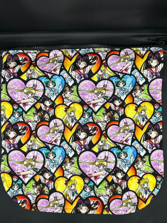 sailor moon - hearts 12" purse flap