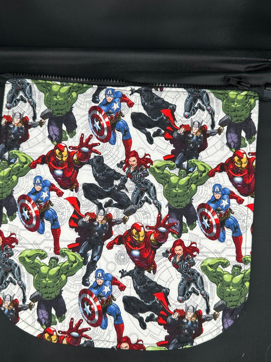 Superheroes 12" purse flap