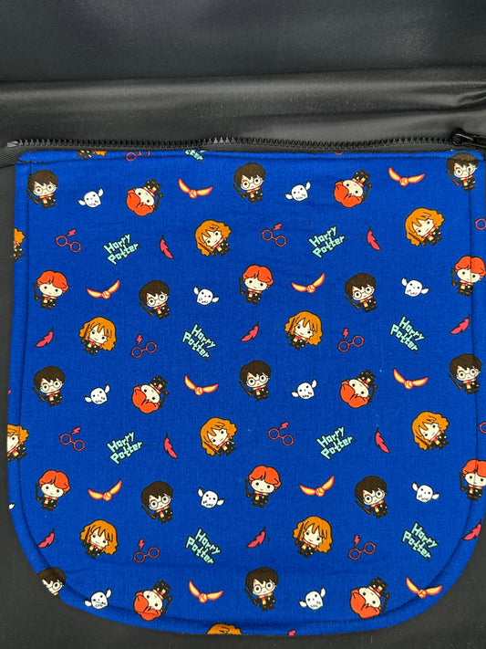 Harry Potter figures on blue -  12" purse flap