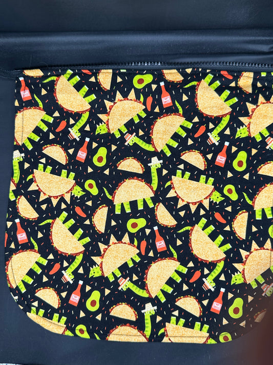 dino tacos 12" purse flap
