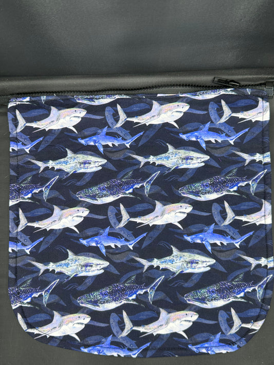 sharks 12" purse flap