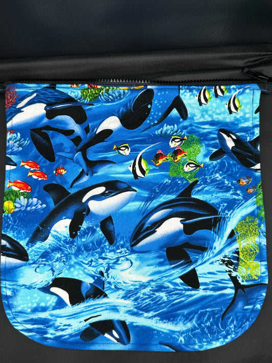killer whale 12" purse flap
