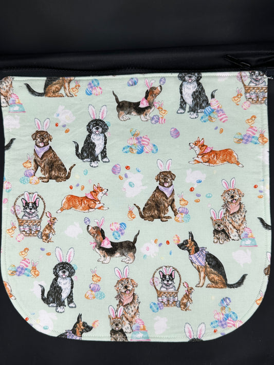 Easter dogs 12 inch purse flap