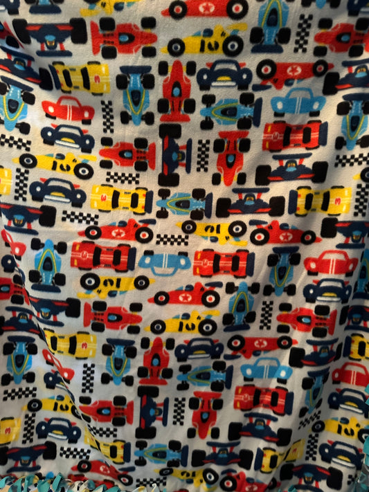 Cars and Airplanes fleece blanket