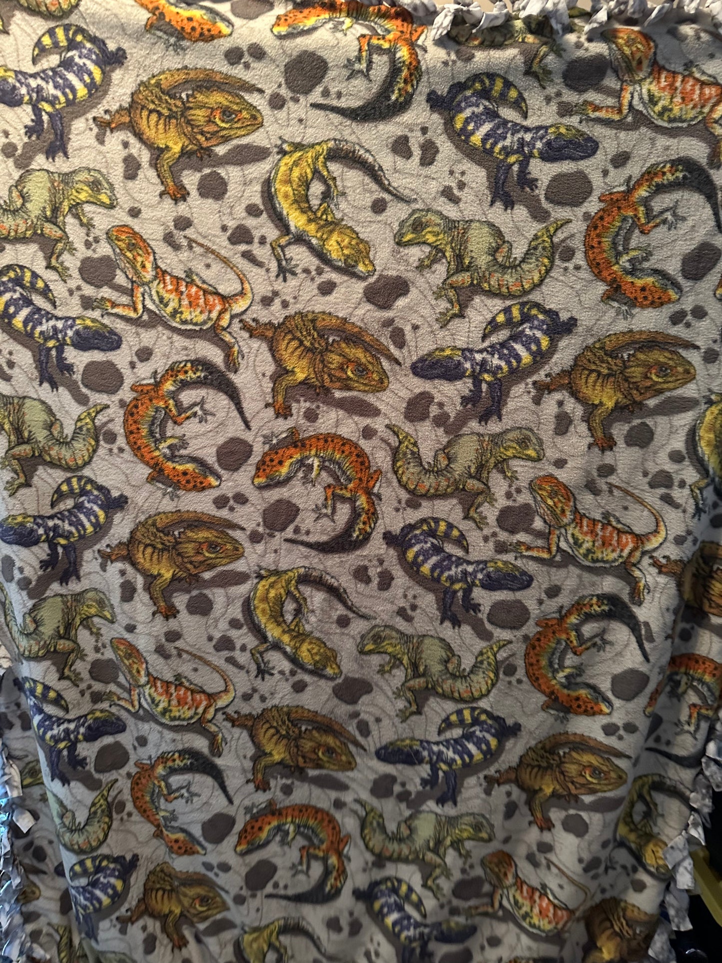 lizards fleece blanket