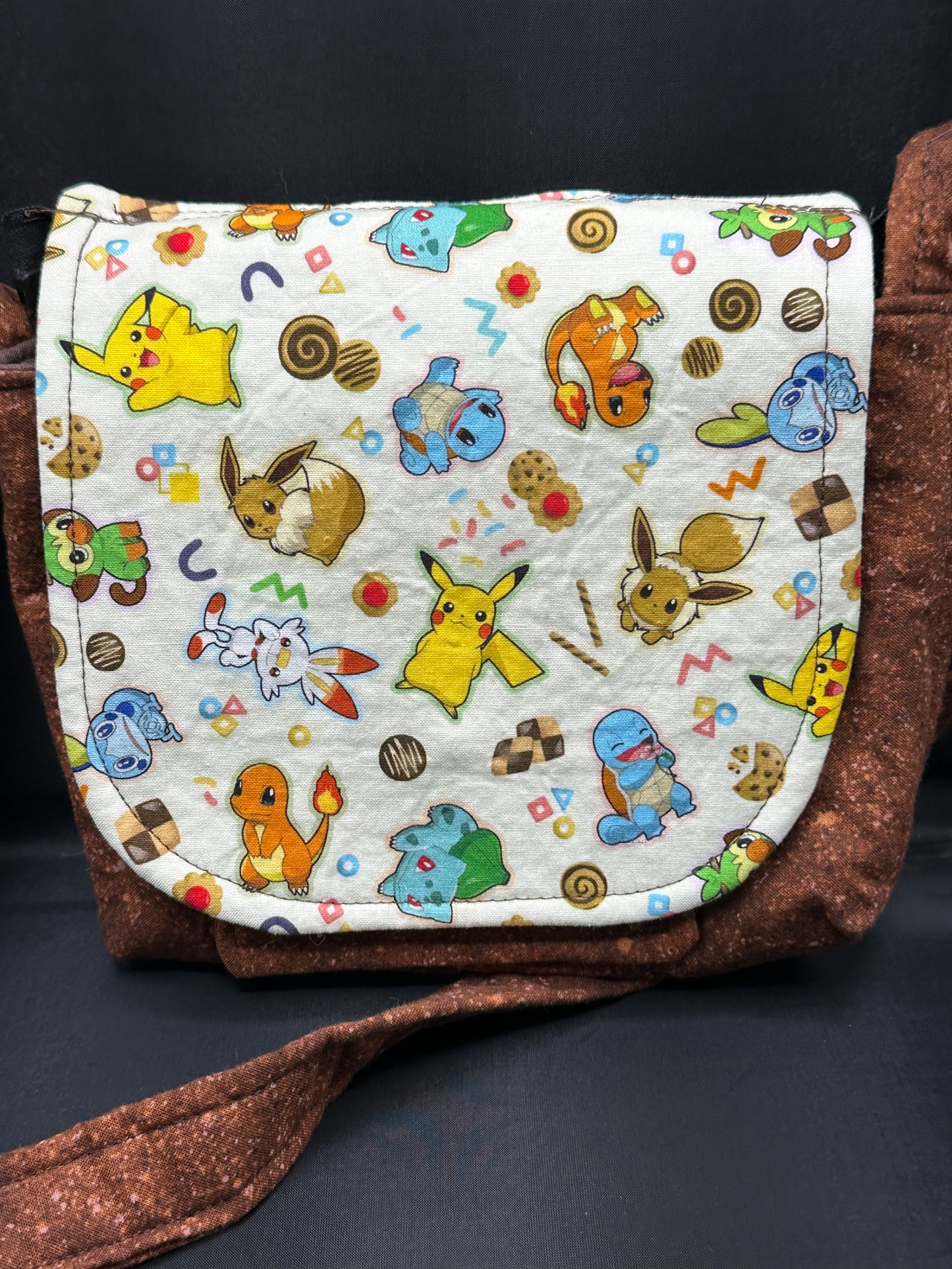 brown speckle 7" purse
