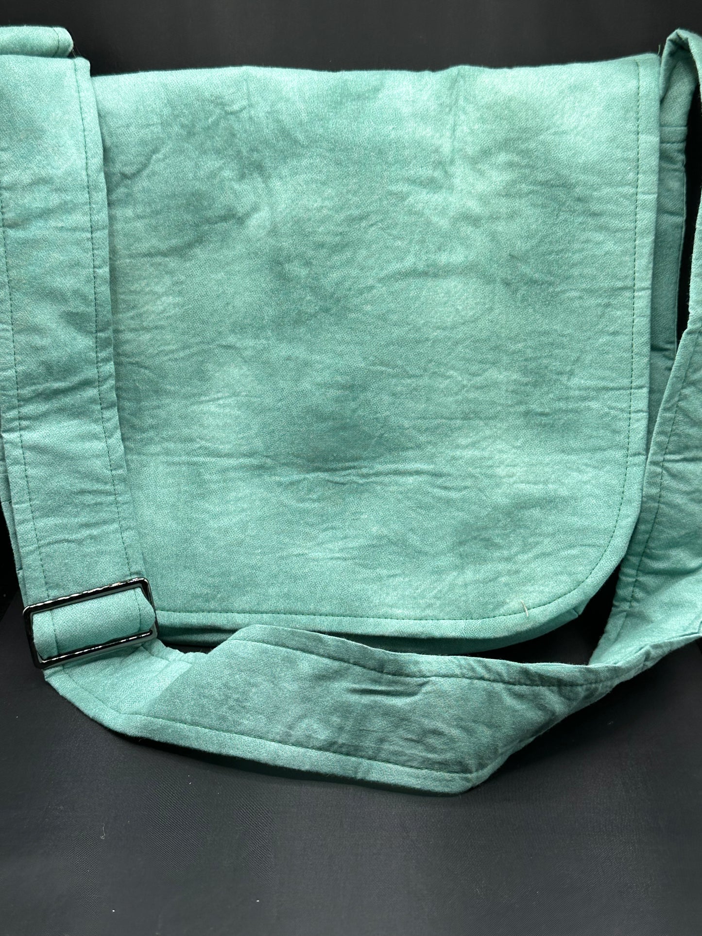 light green 12" messenger bag