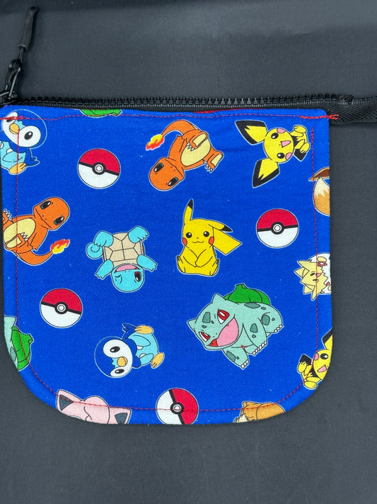 pokemon on blue 7" purse flap