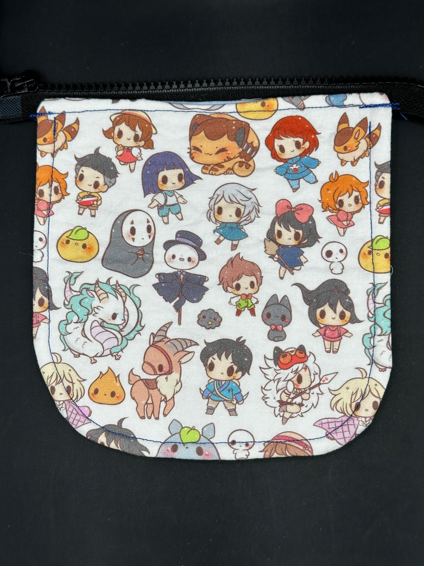 studio ghibli - white 7" purse flap