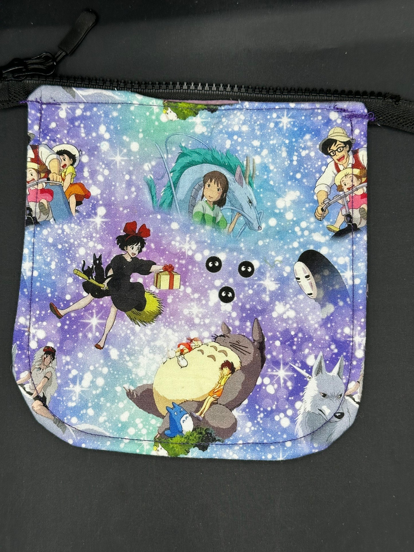 Studio Ghibli - purple 7" purse flap