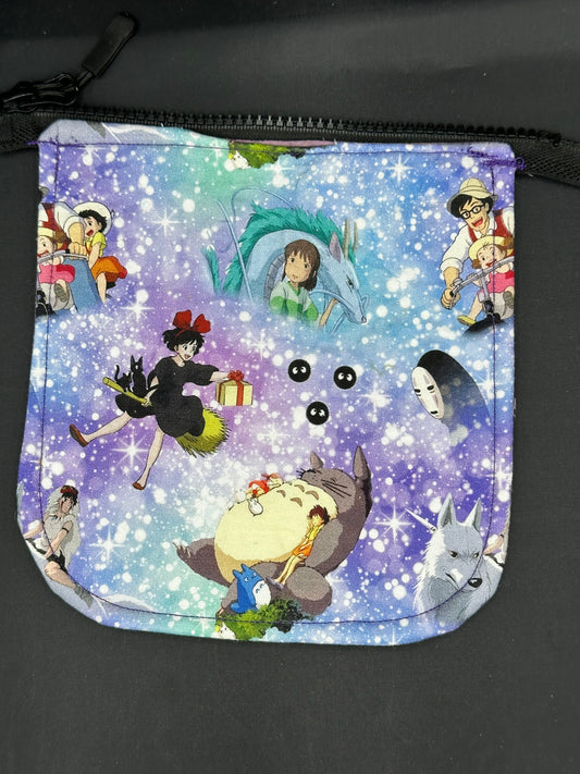 Studio Ghibli - purple 7" purse flap