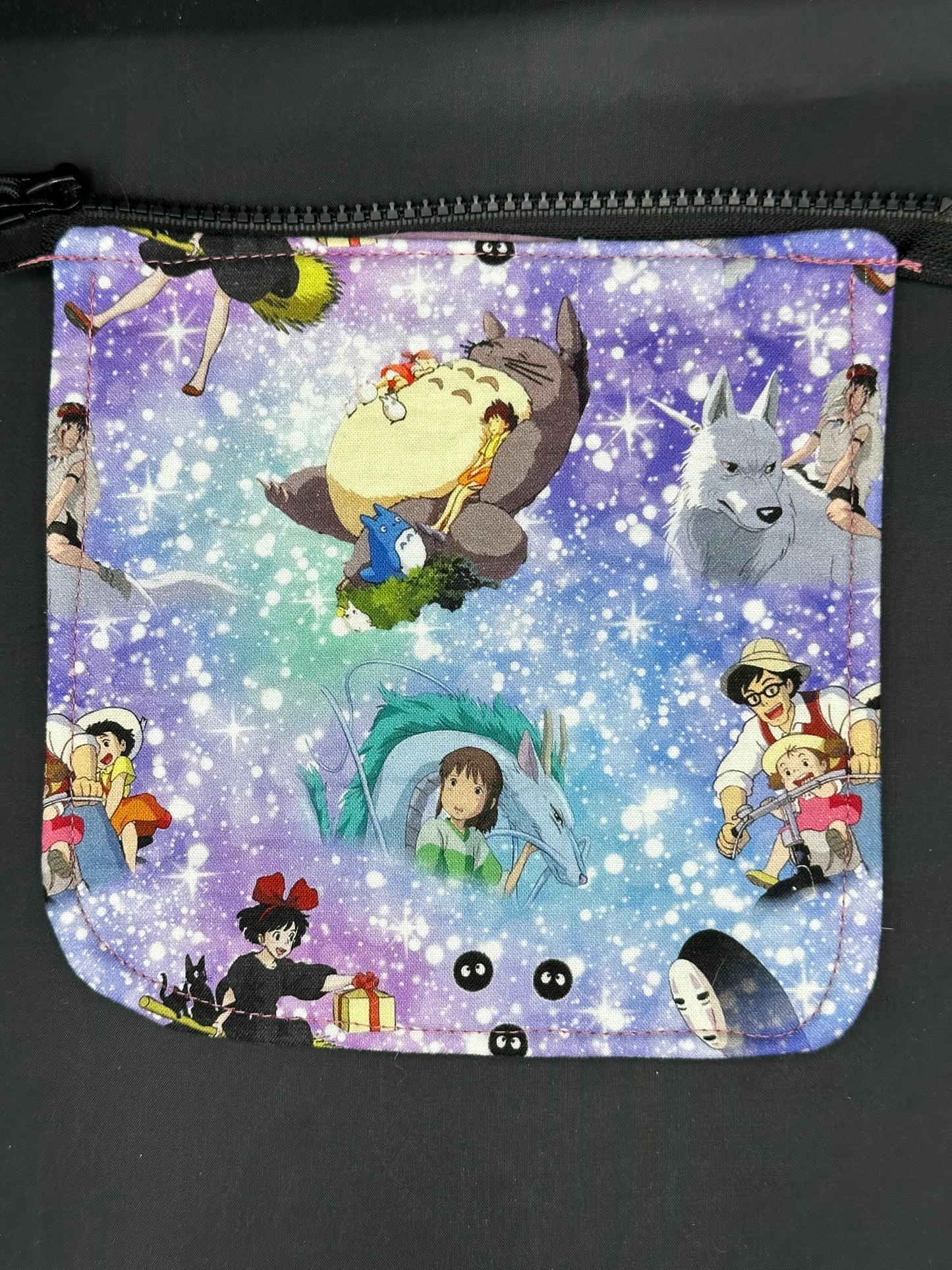 Studio Ghibli - purple 7" purse flap