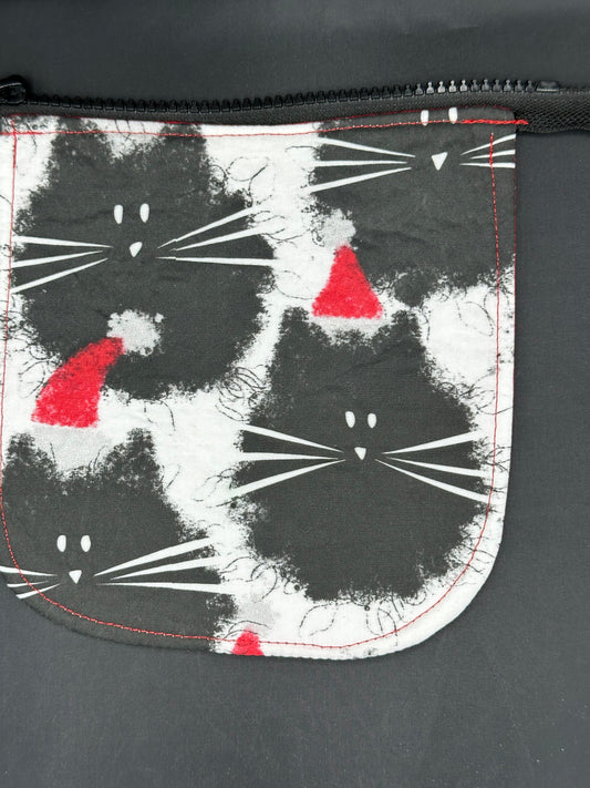 Christmas Kitty 7" purse flap