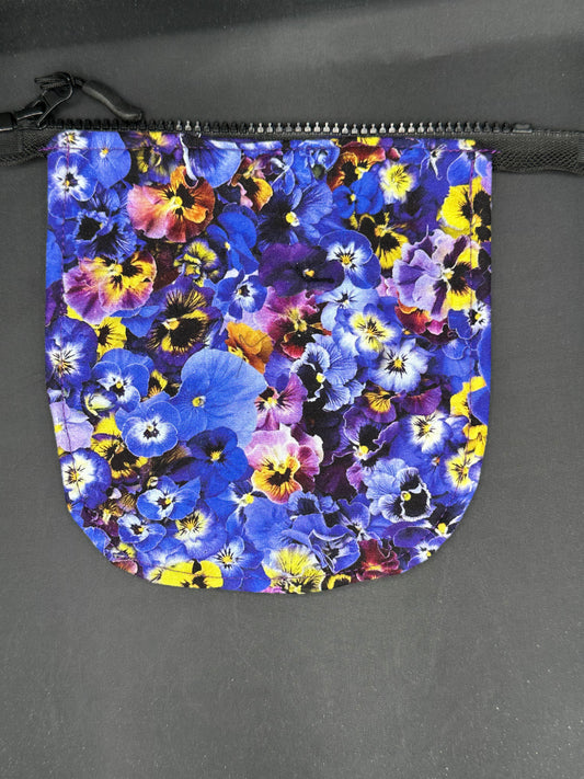 pansies 7" purse flap