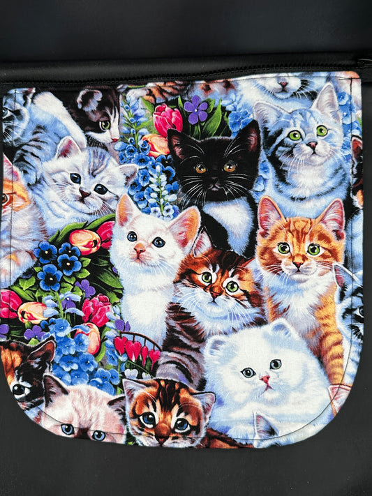 cat montage 12" purse flap