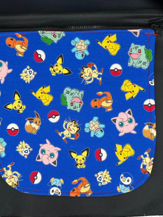Pokemon - blue background 12" purse flap