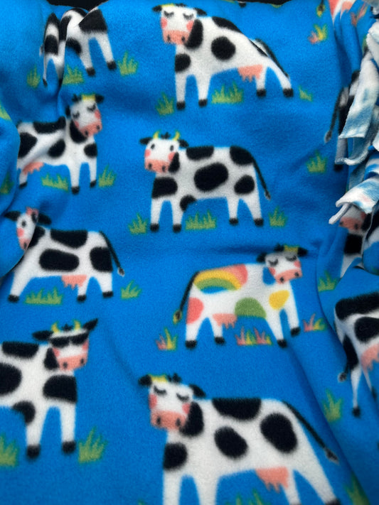 Cow fleece blanket