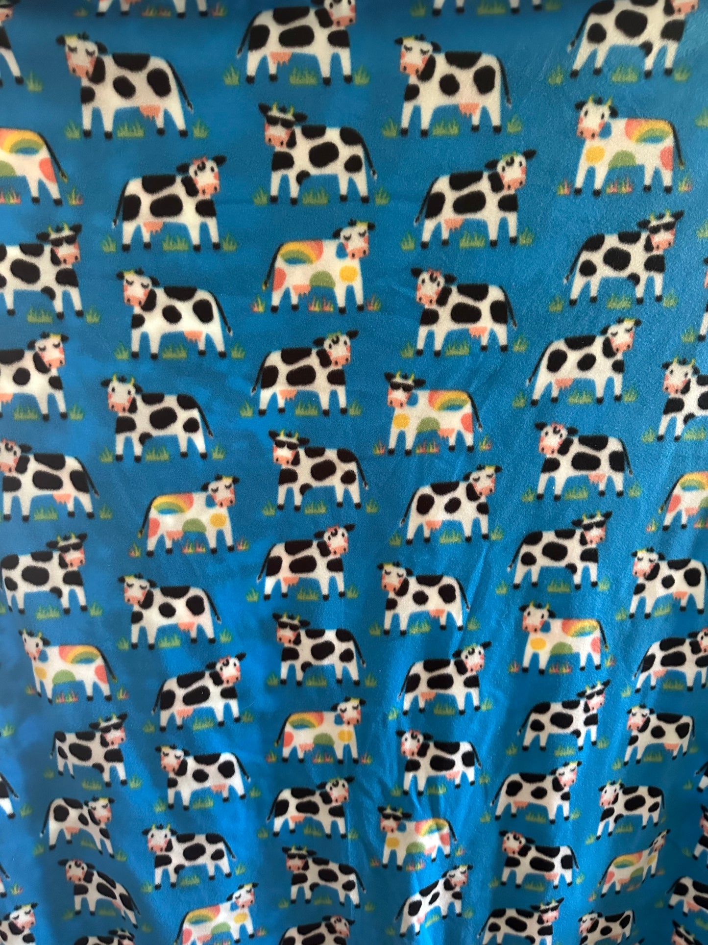 Cow fleece blanket