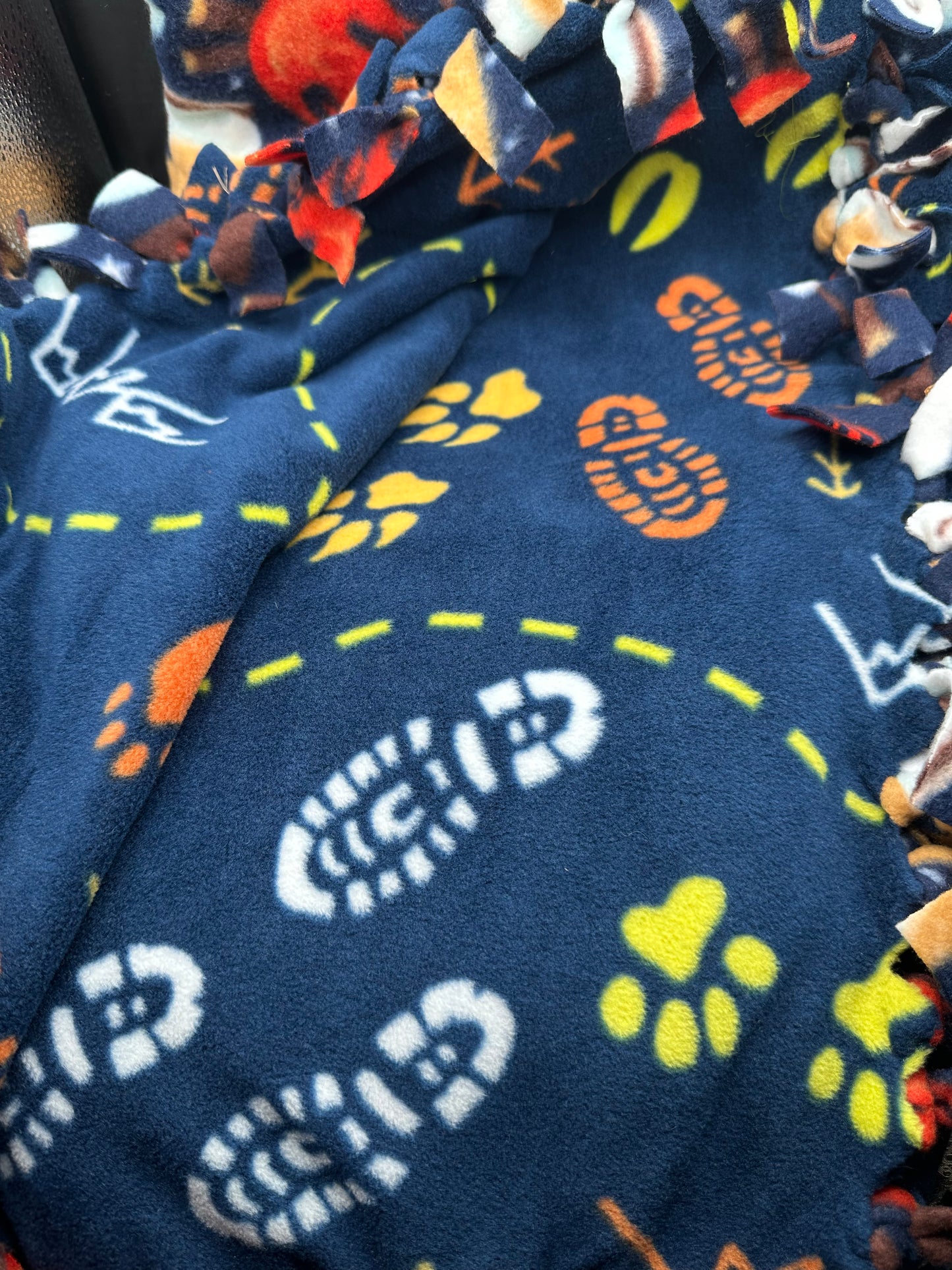 smores/camping fleece blanket