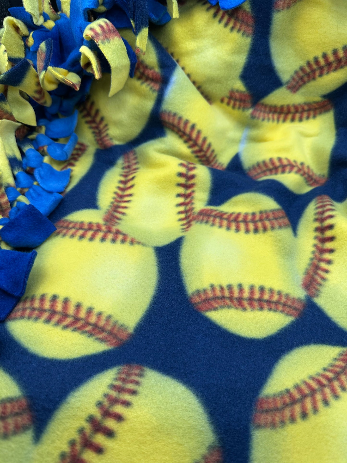 softball fleece blanket
