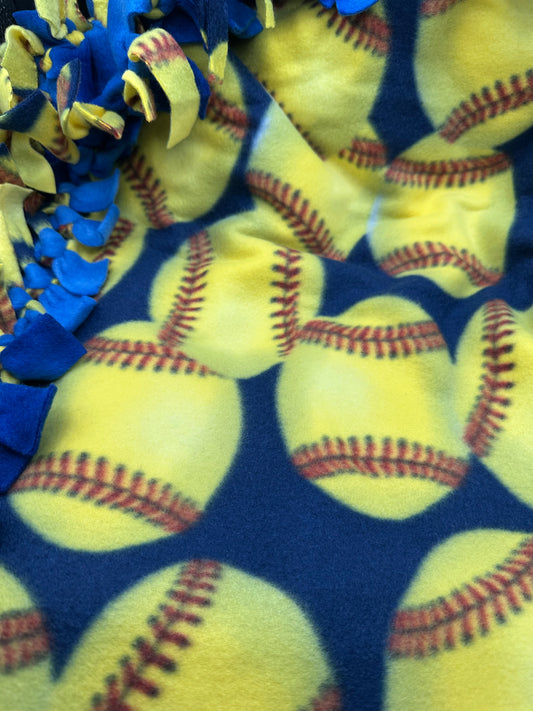 softball fleece blanket