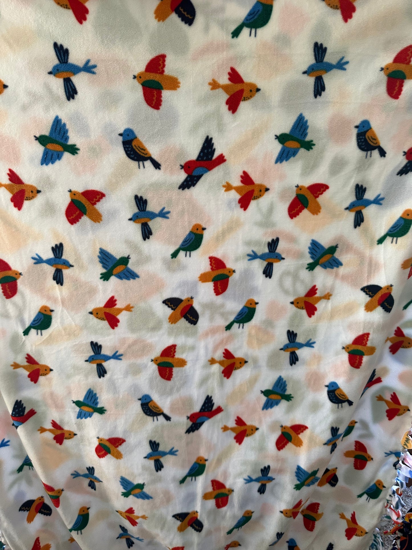 gardening and birds fleece blanket