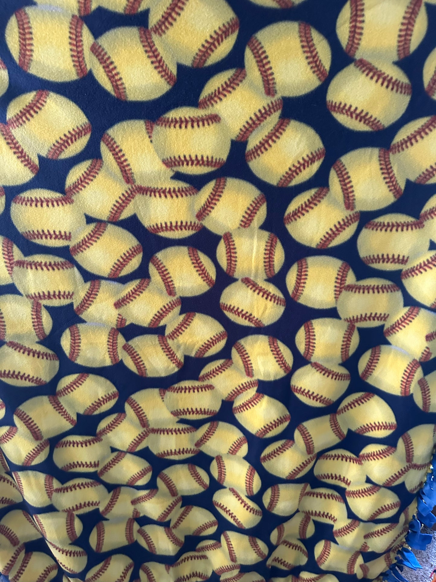 softball fleece blanket