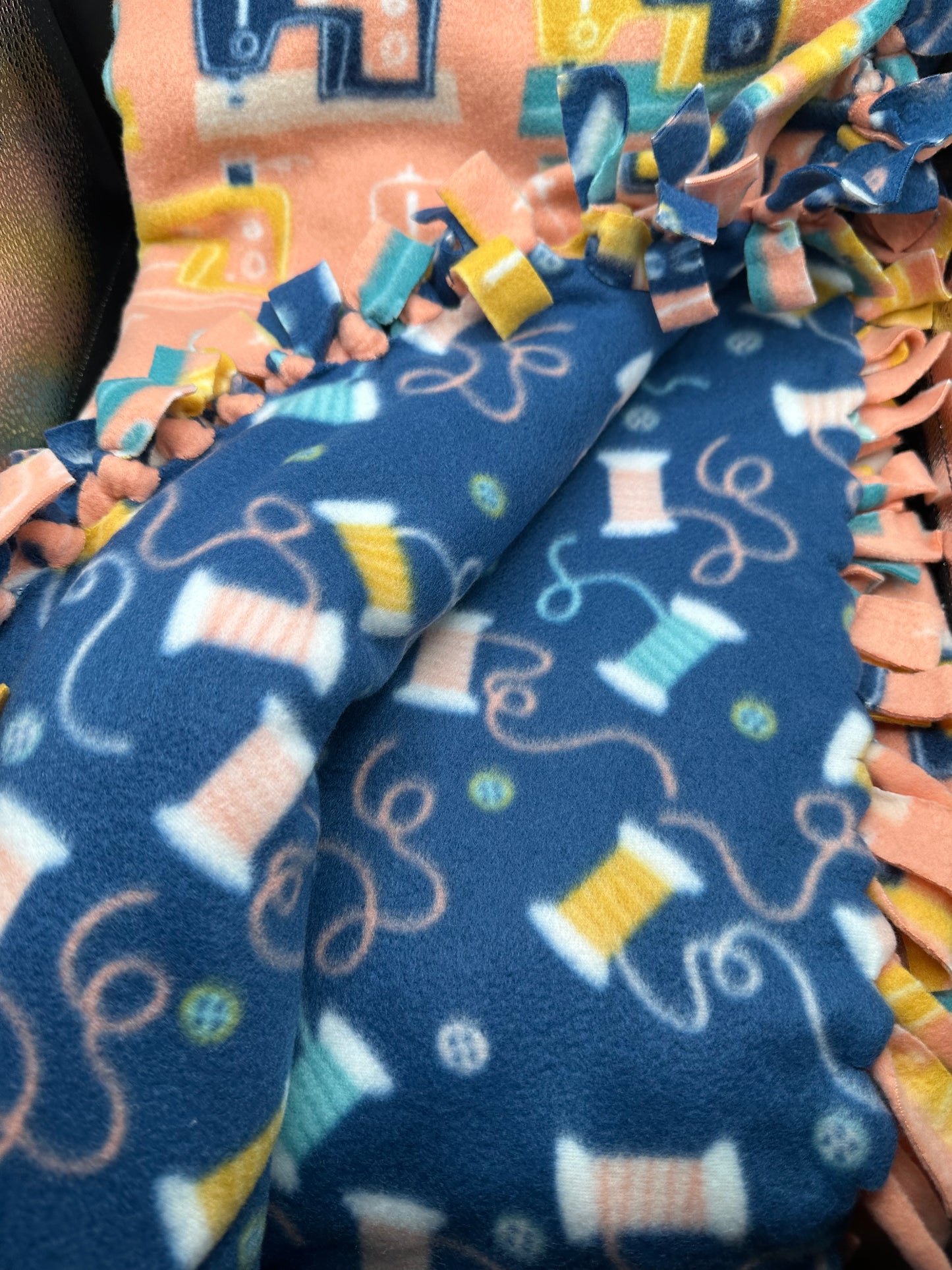 sewing fleece blanket