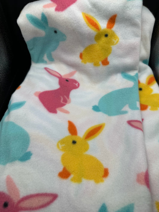 bunnies - colorful fleece blanket