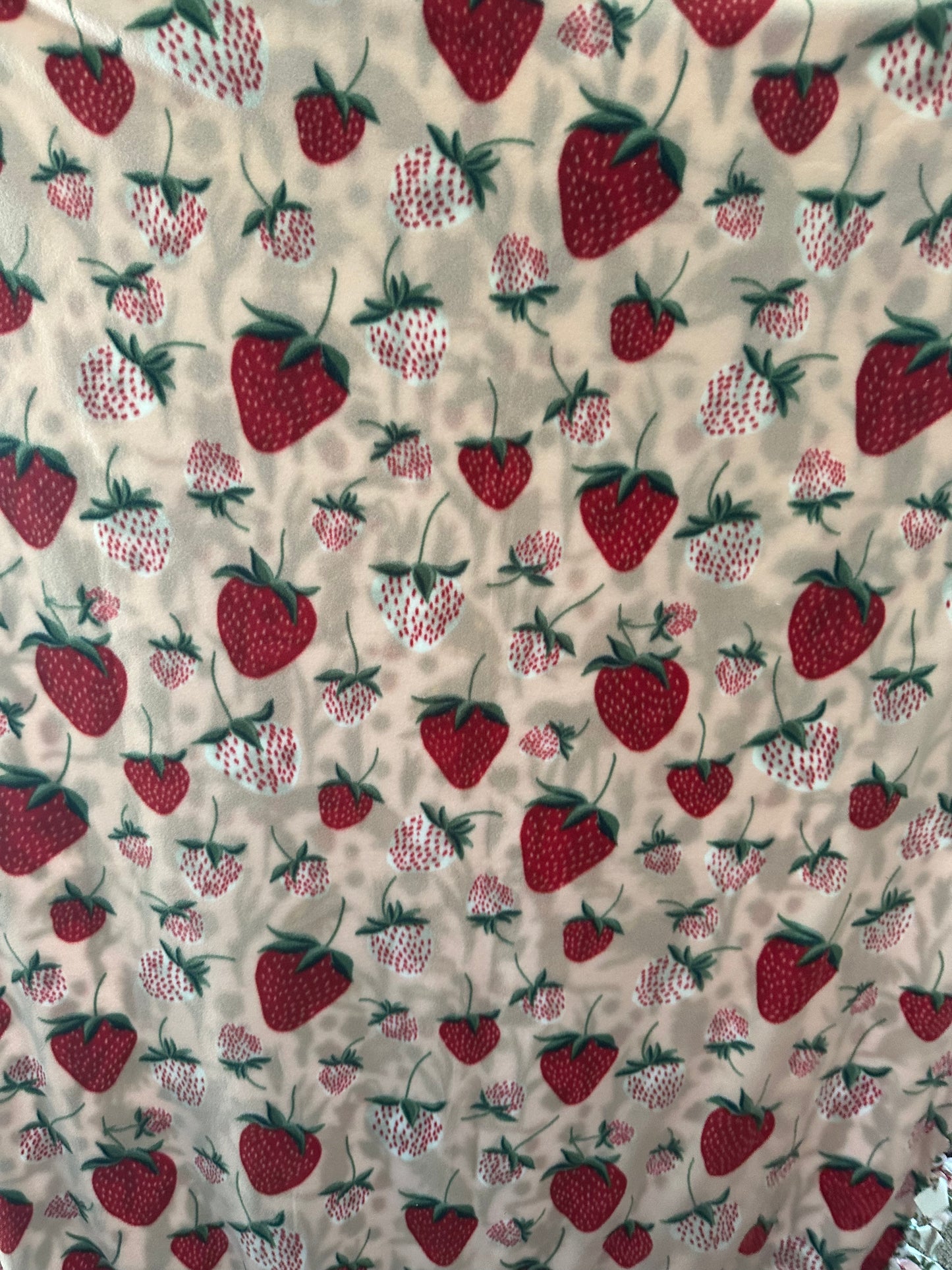 mice & strawberries fleece blanket