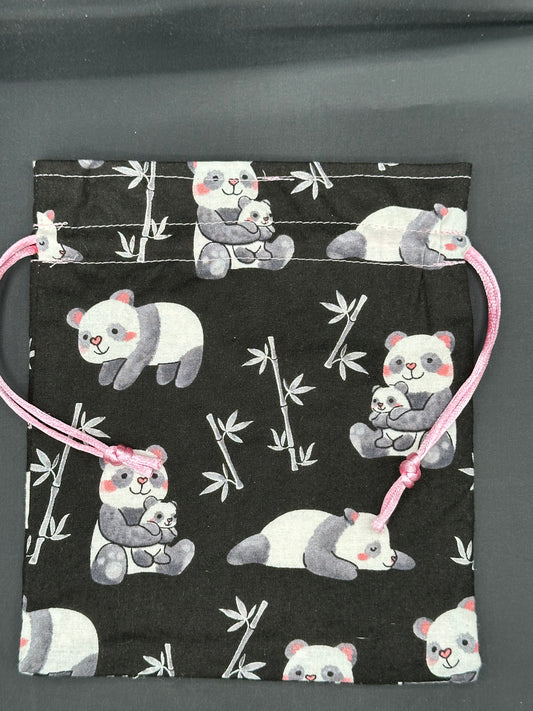 Panda draw string bag