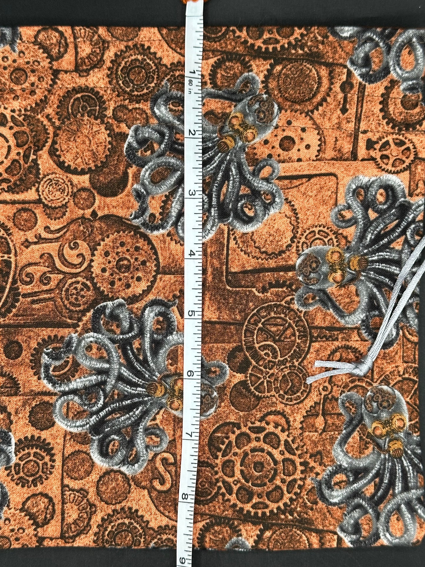 steam punk octopus draw string bag