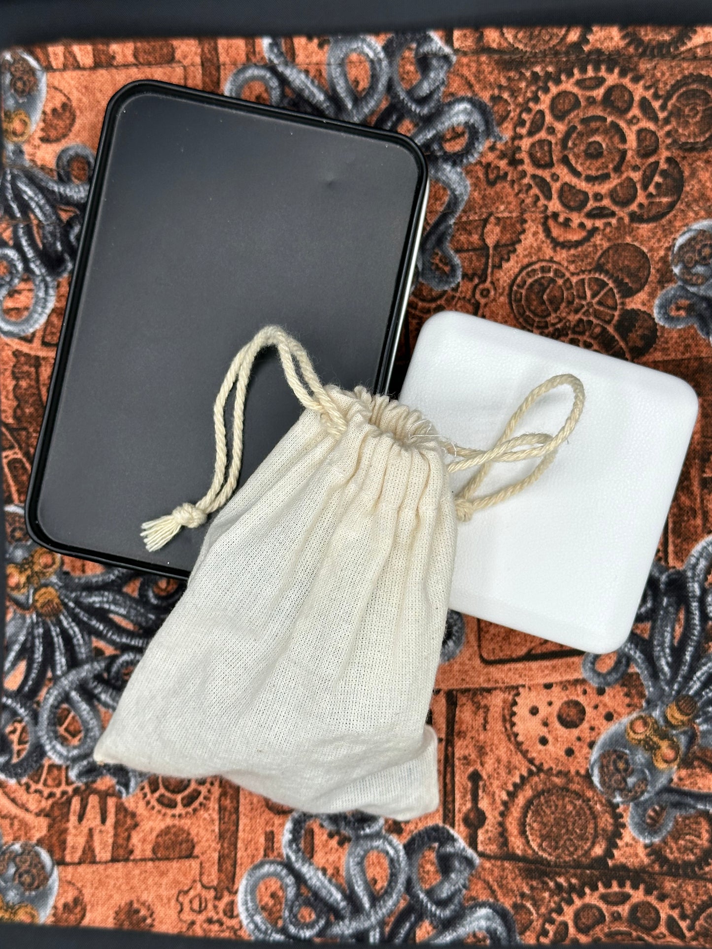 steam punk octopus draw string bag