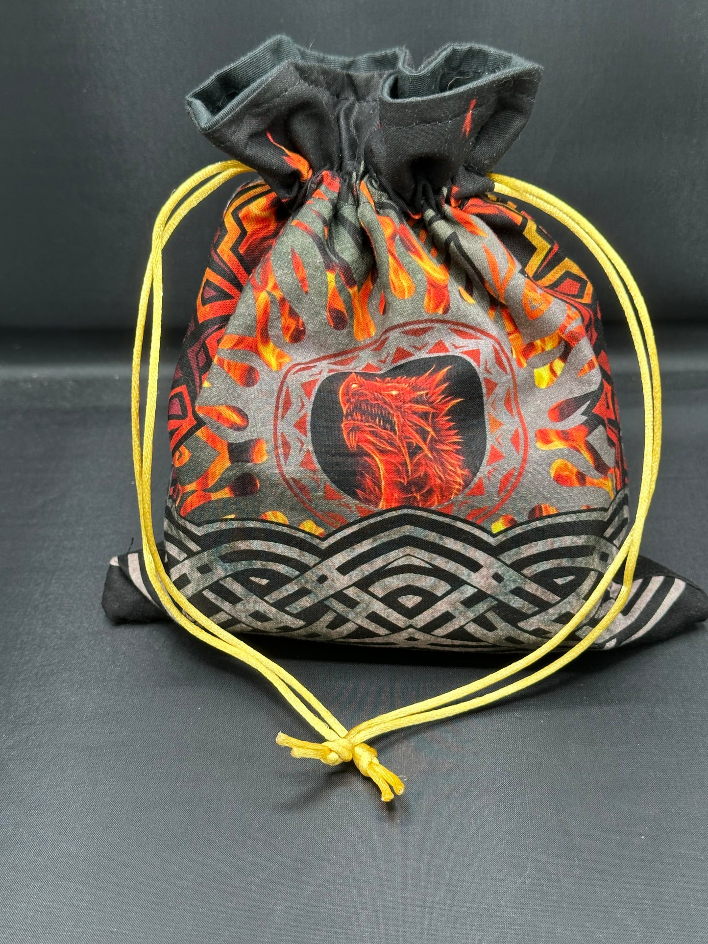 Fire Dragon draw string bag