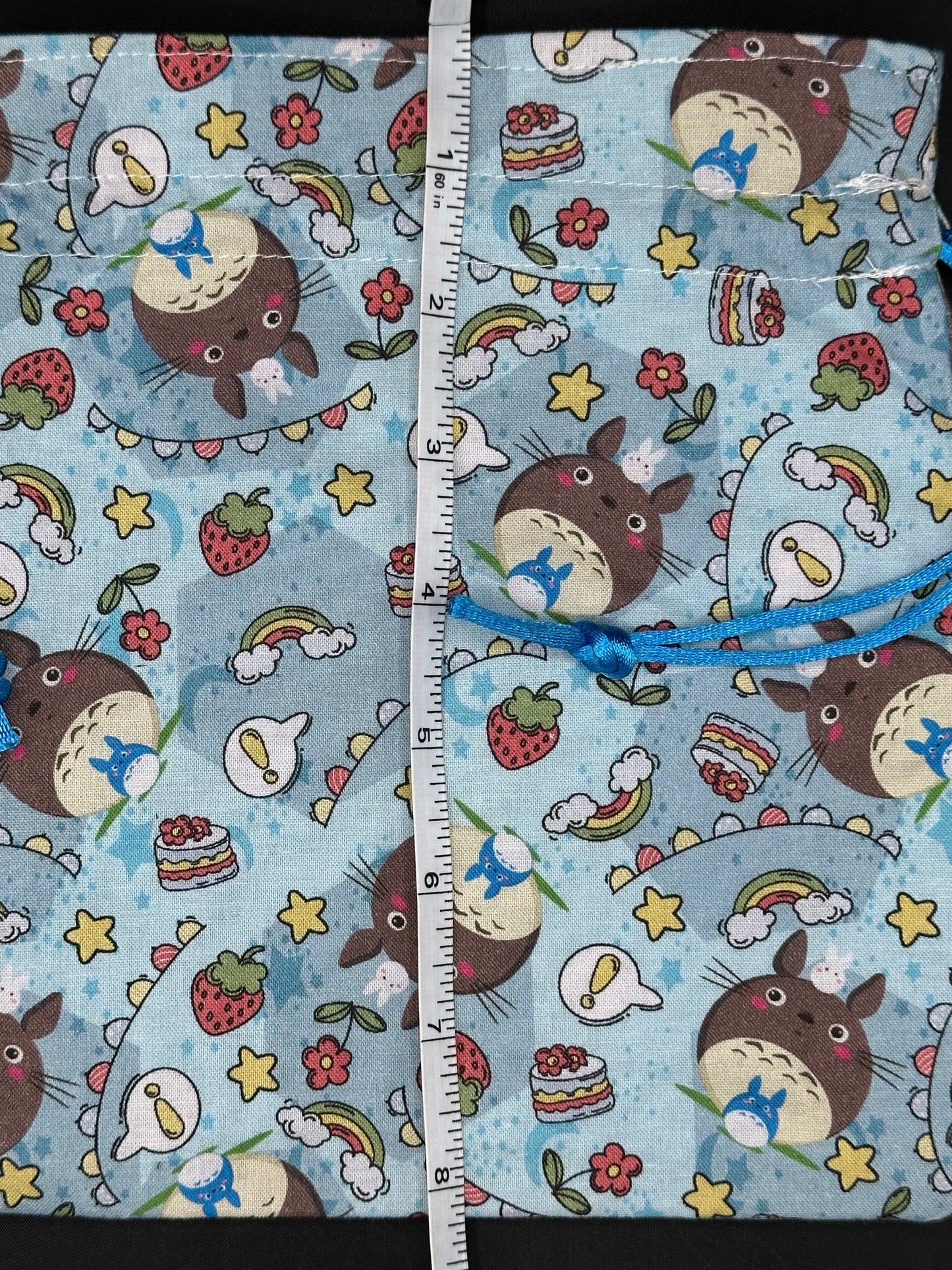 Studio Ghibli - totoro on blue draw string bag
