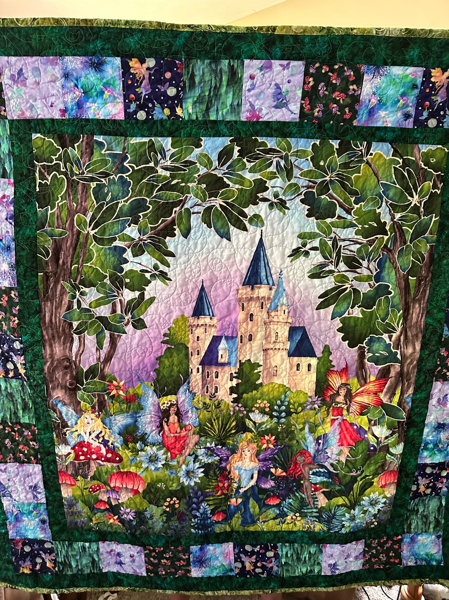 Fairies and castle Quilt