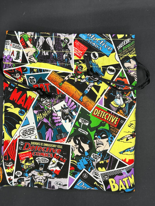 Batman comic draw string bag