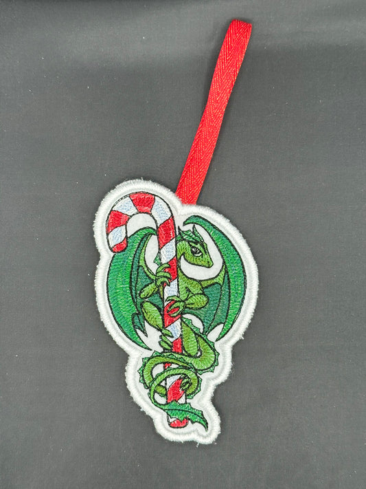 Dragon on candy cane