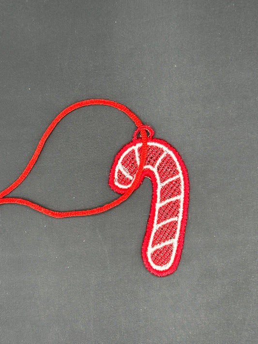 Candy cane ornament