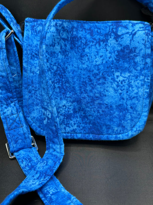 Mottled Blue 7" purse