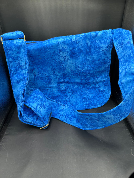 Mottled Blue 12" messenger bag
