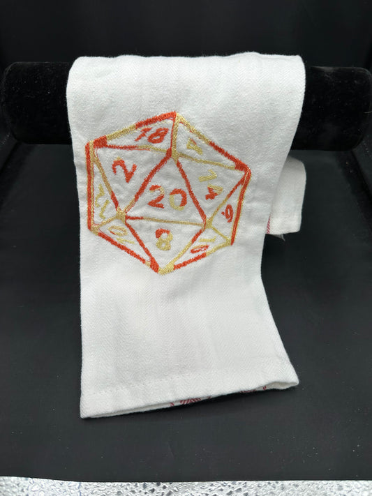 D20 dice towel