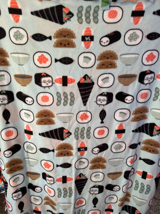 Sushi fleece blanket