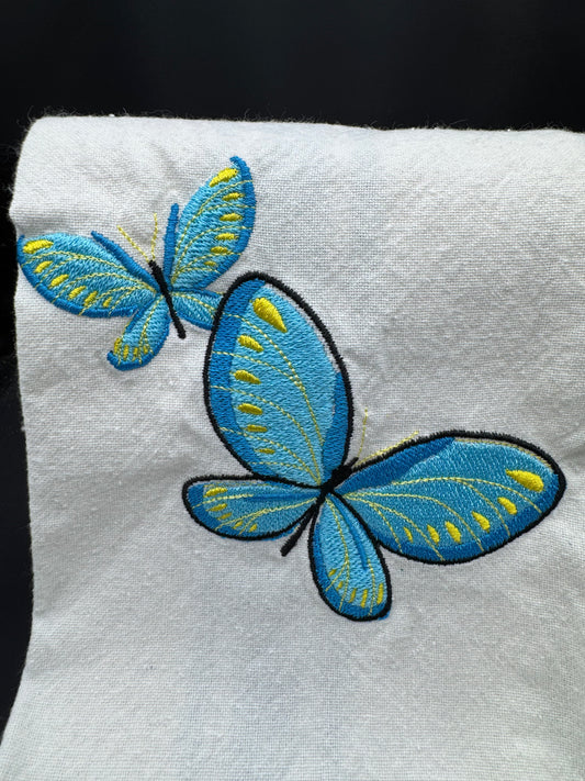 2 aqua butterflies towel